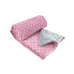 Baby Blanket Double Layer Minky Baby Blanket with Double Side Dotted Backing Ultra Thick Bed Throws Fleece Plush Baby Blanket Super Soft Minky Dot Baby Blanket for Toddler
