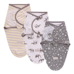 Miracle Baby 3-Pack Baby Swaddle Sleep Sacks 100% Cotton Newborn Baby Swaddles Baby Swaddle Blanket Wrap