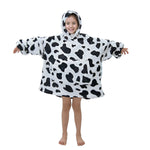 Wearable Blanket Hoodie Oversized Sherpa Blanket with Giant Pocket Super Warm Sleeves Flannel Hooded Blanket