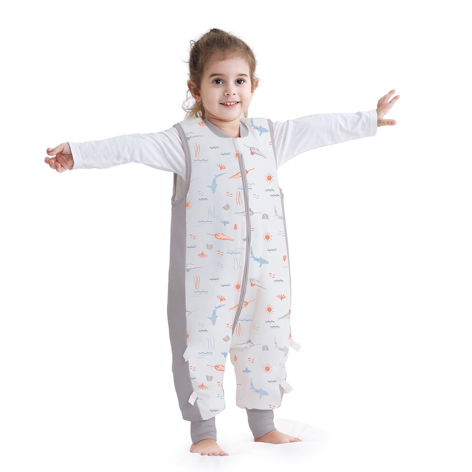 Baby Sleep Sack with Feet 2.5 TOG Wearable Blanket with Legs Sleeveless Toddler Sleeping Sack for Autumn Winter