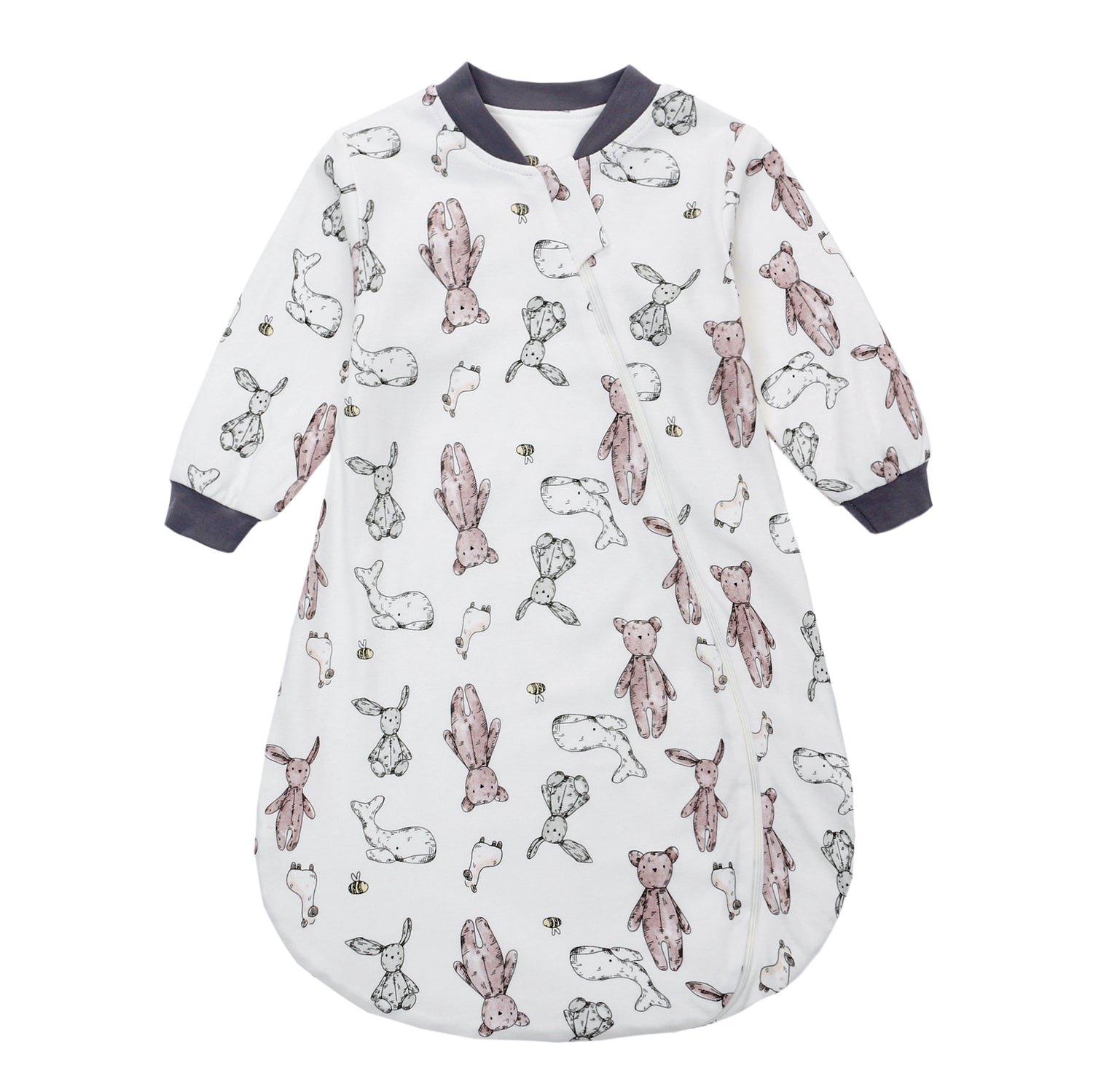 Miracle Baby Sleep Sack, Baby Wearable Blanket with 2-Way Zipper, Long Sleeves Baby Sleeping Bag 1.5 Tog