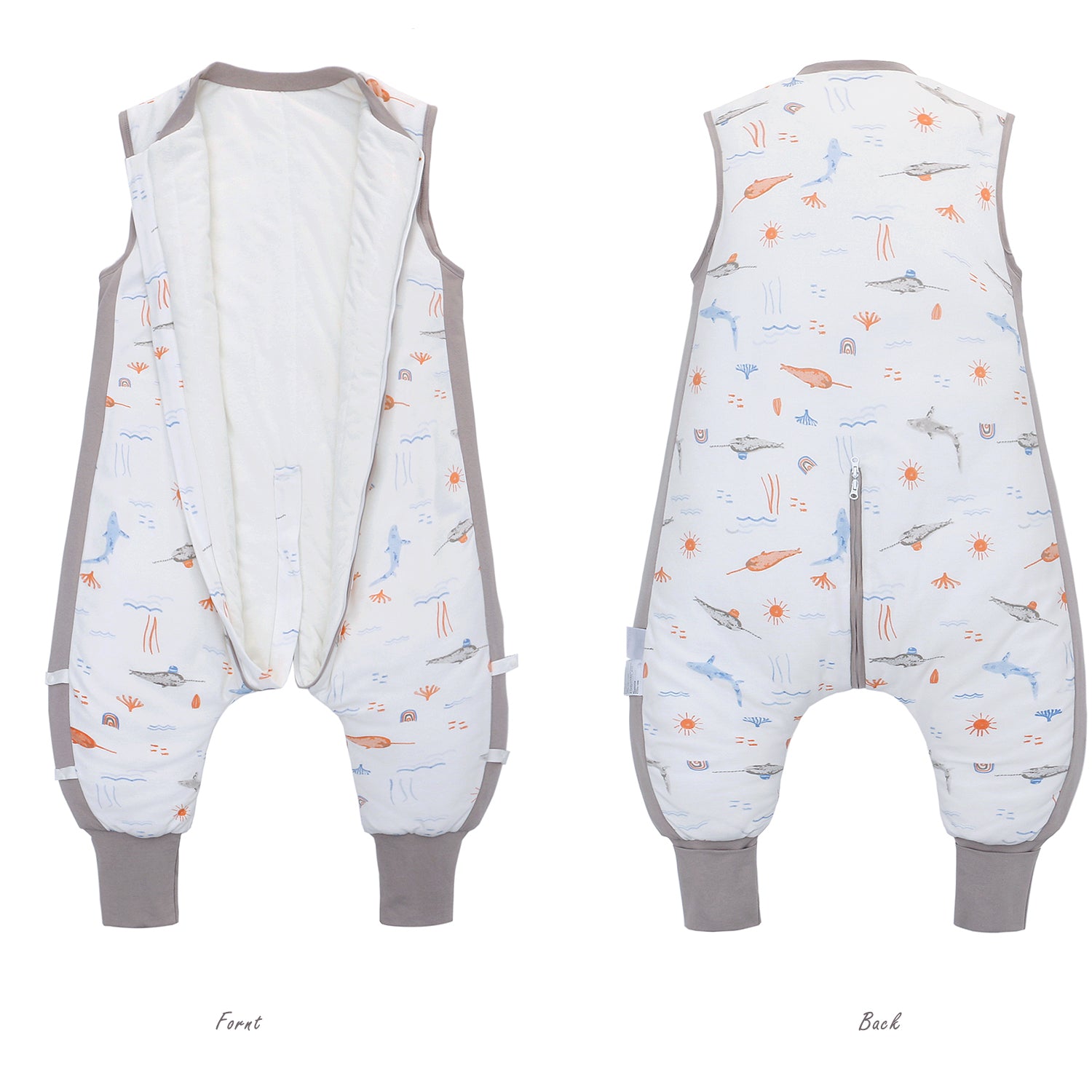 Baby Sleep Sack with Feet 2.5 TOG Wearable Blanket with Legs Sleeveless Toddler Sleeping Sack for Autumn Winter