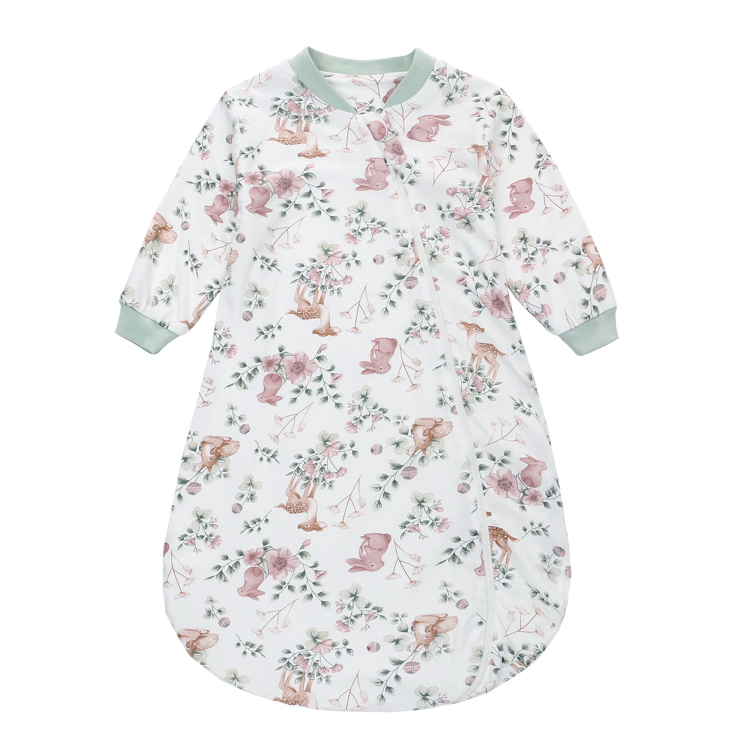 Miracle Baby Sleep Sack, Baby Wearable Blanket with 2-Way Zipper, Long Sleeves Baby Sleeping Bag 1.5 Tog