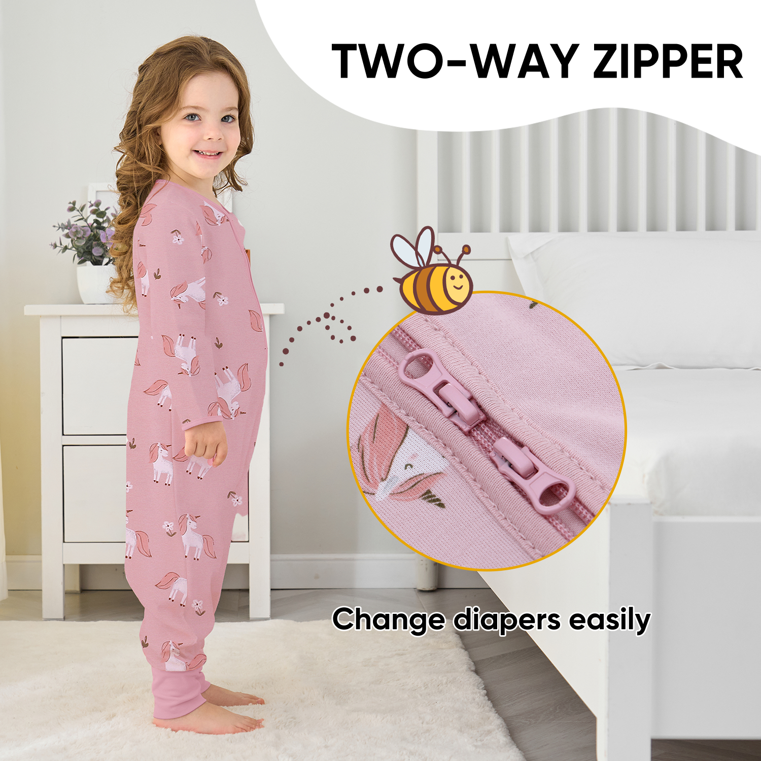 Baby Sleeping Bag with Feet, Summer Toddler Sleeping Sack with Legs Long Sleeves,Baby Wearable Blanket Sleep Sack 0.5 TOG