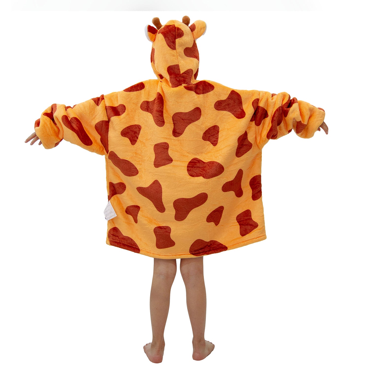 Wearable Blanket Hoodie Oversized Sherpa Blanket with Giant Pocket Super Warm Sleeves Flannel Hooded Blanket