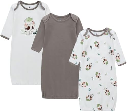 Baby Newborn Clothes, 3 Packs Long Sleeve Baby Clothes, Cotton Cloths for Newborn Boys Girls